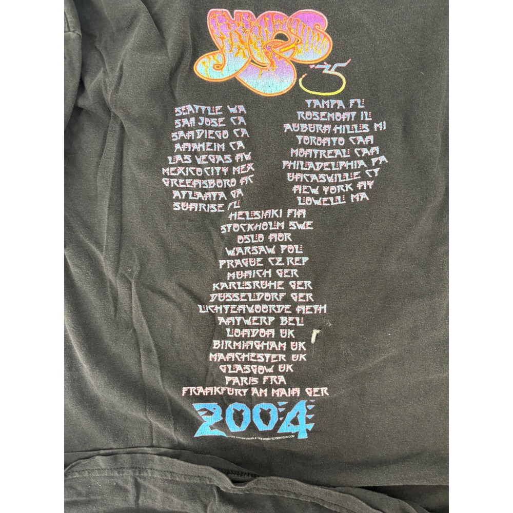 Vintage Yes 2004 35th Anniversary World Tour Shirt Roger Dean Art Black XL - Picture 3 of 6
